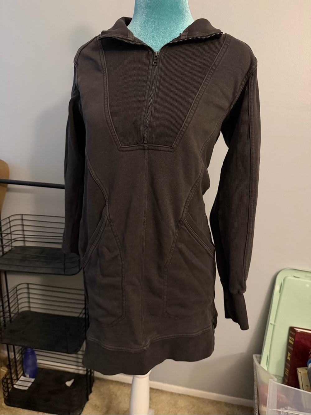 Women's Black Long Sleeve Dress Tunic